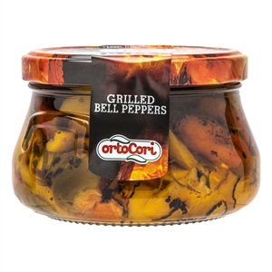 Jar of Grilled Bell Peppers in Oil