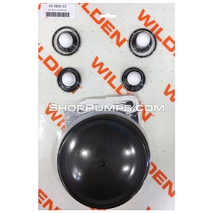 Wilden 02-9805-55 Wet Kit, 1'' Original Clamped, All Plastics, PTFE w/Neoprene Back-up (1'' O/P/TNU)