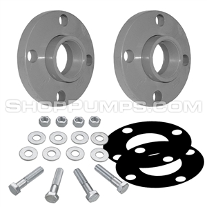 Wilden 08-8454-99 Flange Kit, 2", PVC, EPDM, 304SS, Van Stone 2 Piece