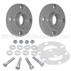 Wilden 08-8455-99 Flange Kit, 2", CPVC, Teflon, 304SS, Van Stone 2 Piece