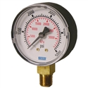 WIKA 4253132 Pressure Gauge, Type 111.10, 2.5" Dial, Copper Alloy Wetted Parts, ABS Case, 0 to 100 PSIG Range, 1/4" MNPT Lower Connection