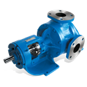 Viking KK4124B-IRV rotary gear pump, 2" NPT ports, standard cast iron construction with relief valve, carbon bushings, Viton mechanical seal