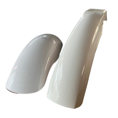 MX Front and Rear Fender Set - White