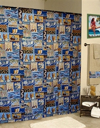 Beach Themed Shower Curtain