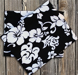 Black Hibiscus Pillow Sham