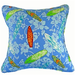 Blue Surfboard Pillow