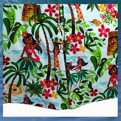 Hula Girls Fabric Bed Skirt