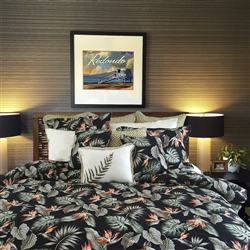 "Melon" Birds of Paradise Duvet Cover w/ pillowcases