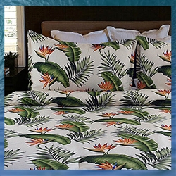 Hot Tropic Cream Duvet Cover