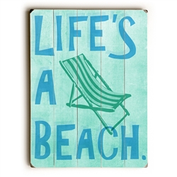 Life's A Beach Wood Sign