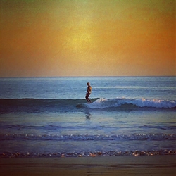 Longboarder at Sunset Sign