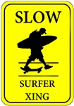 Surfer Crossing Sign