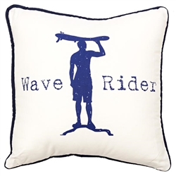 Wave Rider Throw Pillow