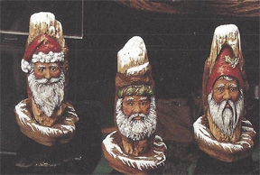 2274 Wooden Santa Faces