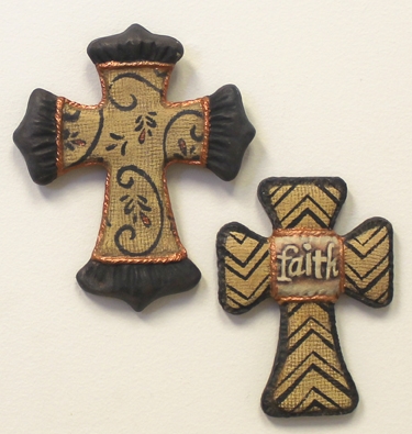 4198 Small Burlap Crosses (2)