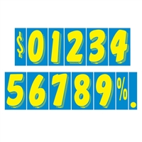 11Â½ Inch Yellow and Blue Numbers