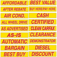 15 Inch Red & Yellow Sign