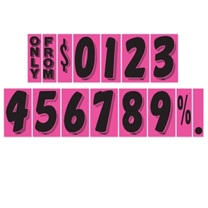 7Â½ Inch Hot Pink Numbers