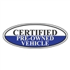 Certified Vehicle Oval Adhesive Sign