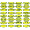Blue and Yellow Oval Slogans