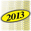 Black and Yellow Oval Year Sign