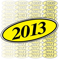 Black and Yellow Oval Year Sign