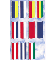 3' X 8' Colored Drape Flags