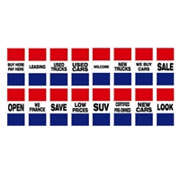 Horizontal Slogan Drape Flag - Double Face