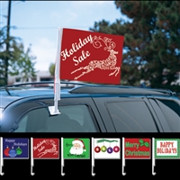 Holiday Clip-On Car Flag