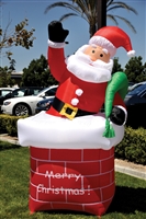 Holiday Inflatable - Santa w/ Chimney