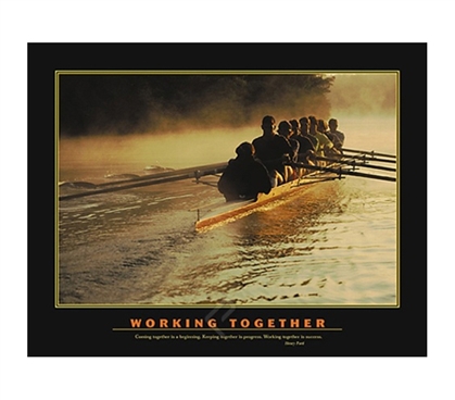 Working Together Inspirational College Dorm Poster dorm room size inspirational Working Together college poster
