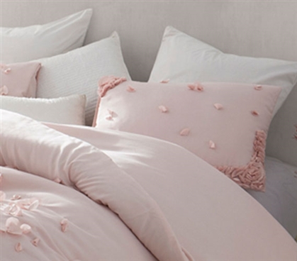 Petals Handsewn - Soft Ice Pink Sham