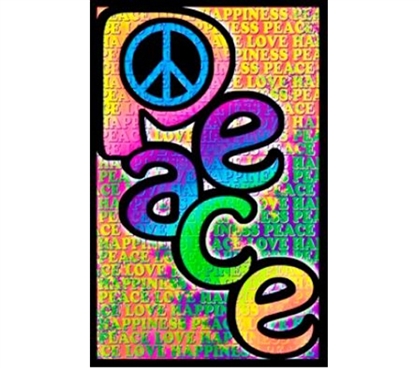 Fun Items Are Dorm Essentials - Peace Love Happiness Poster - Best College Decor