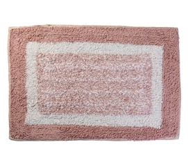 College Cotton Bath Mat - Mauve Pink