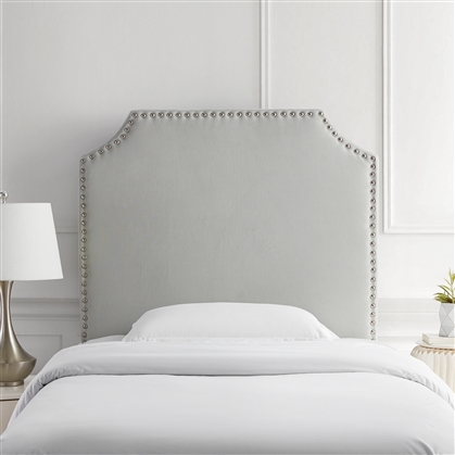 REFURB Bevel Tacked Plush Headboard - Glacier Gray