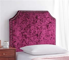 Soft and Sturdy College Headboard from DormCo Bevel Tacked Burgundy Twin XL Headboard Made with Soft Velvet