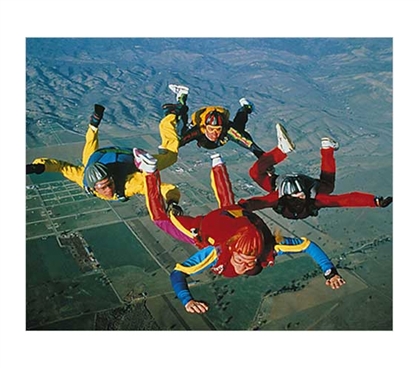 Supplies For College - Skydiving - Free Fall Formation Poster - Cool Dorm Wall Decor