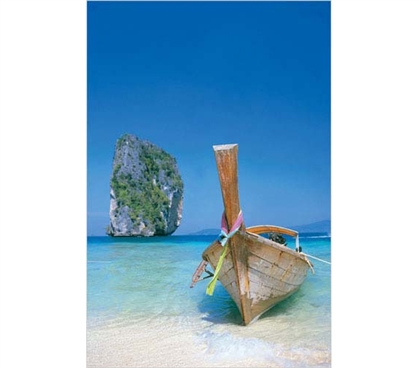 Enhance Your College Decor - Boat On The Beach Poster - Cool Beach Poster