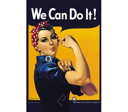 Rosie the Riveter: We Can Do It! Poster Rosie the Riveter old poster dorm room decorating ideas