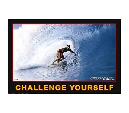 Adds To Dorm Decor Challenge Yourself Poster - Inspirational Poster For College