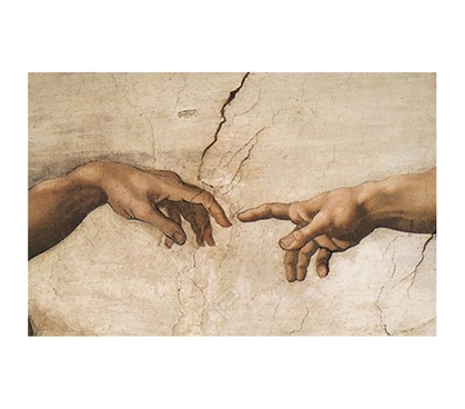 Creazione di Adamo (Creation of Adam) Italian, Hands Poster