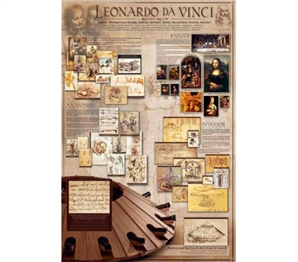 Crafty Inventions of Leonardo da Vinci - Wall Poster for College