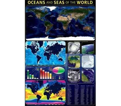 Informative Marine Styled Artwork - Oceans & Seas Poster