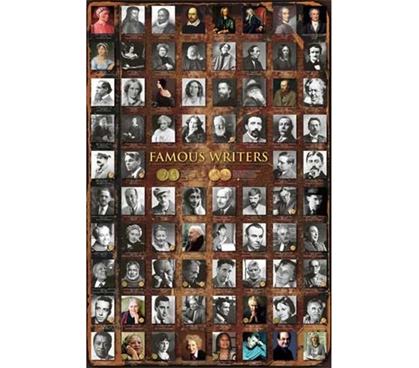 Many Famous Writers Poster - inspiration for College English Writing