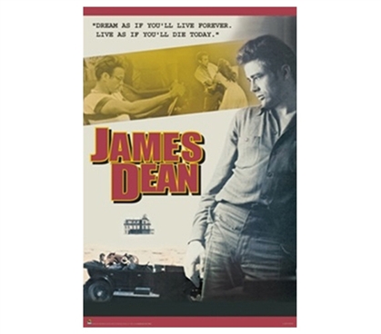 Inspirational Decor Idea Of James Dean - Dream as if Poster