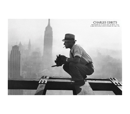 NY Construction RKO Building Charles Ebbets Poster