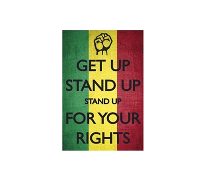 Green, Yellow, Red - Bob Marley "Stand Up For Your Rights" Wall Decor