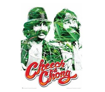 Great For Fans - Cheech and Chong Green Poster - Funny Dorm Poster