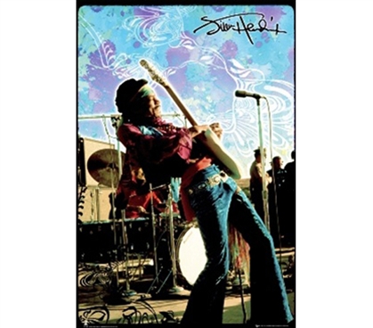 Rocking Jimi Hendrix - Live On Stage - Perfect Poster Idea