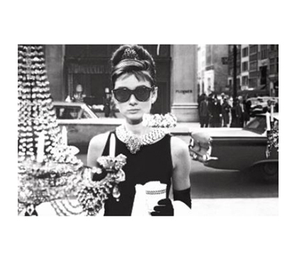 Great Wall Decor - Audrey Hepburn Shades Poster - Black and White Poster